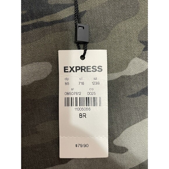 Express, Women's Stretch Ankle Zip Leggings Mid-Rise Size 8 Camou Pants - Picture 6 of 14